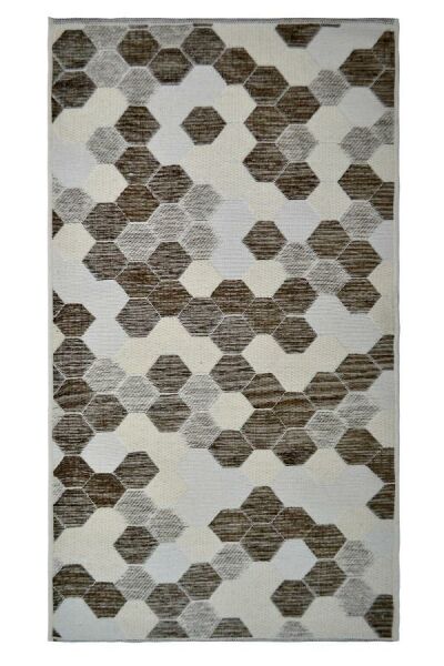 Giz Home Lana Yün Halı 2162 Krem Kahve