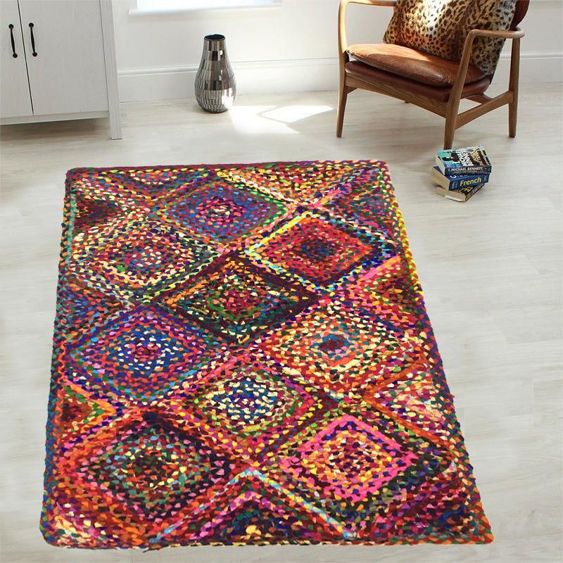 Giz Home Bolero Jüt Örgü Halı 80X140 D8-315