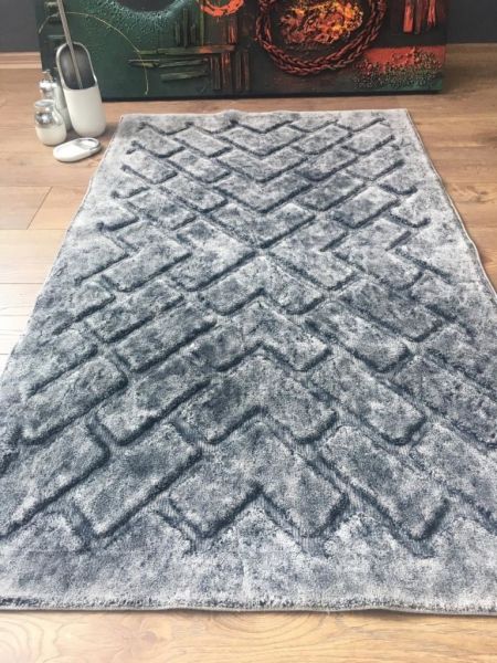 Giz Home Shu Pamuklu Halı 80X150 Antrasit Parke
