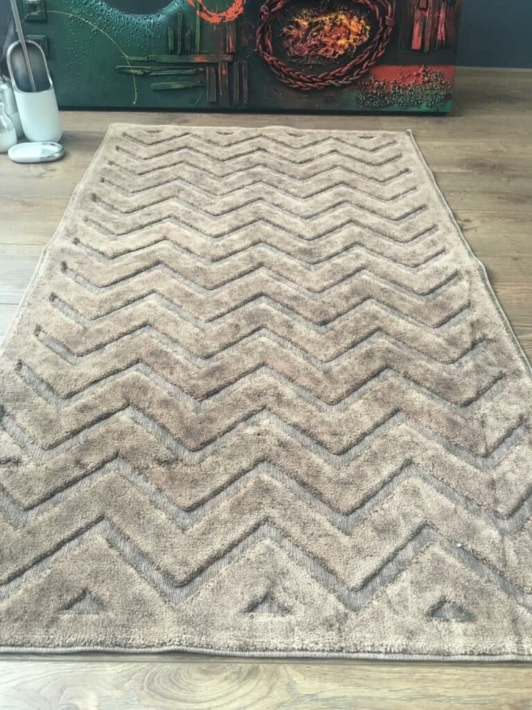 Giz Home Shu Pamuklu Halı 80X150 Tarçın Zigzag